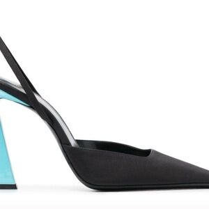 Saint Laurent Black and Blue Stiletto Heels